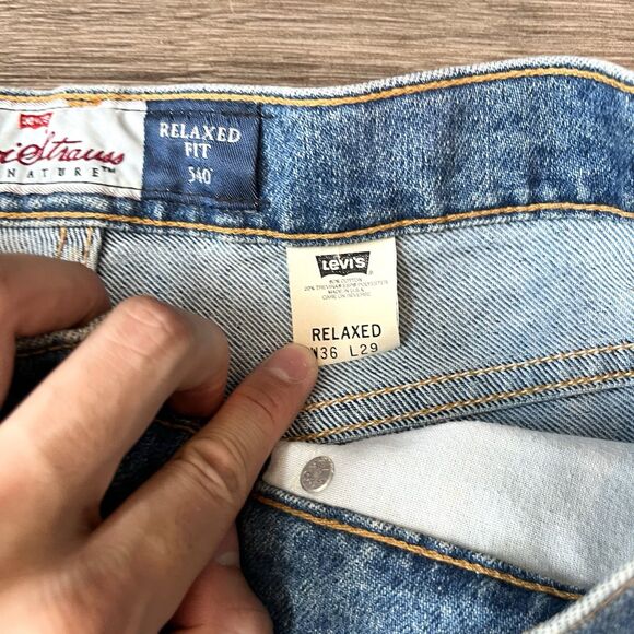 Vintage Levi's 540 1990s Relaxed Fit Jeans Made in USA Men 36x29 Brown Tab - Picture 5 of 12